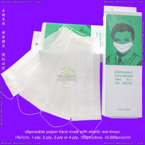 Disposable Nonwoven PP Beard/Anti-Dust Free/Proof/1-Ply 2-Ply 3-Ply 4-Ply Paper Face Mask with Elastic Ear-Loop/Head-Loop for Food Processing Industry Service