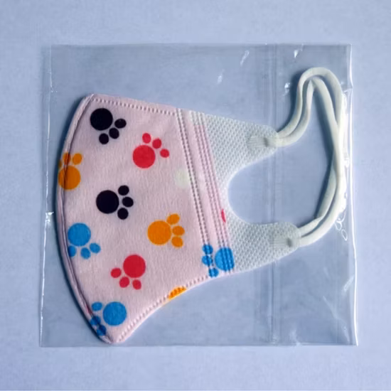 Mascarilla de moda plegable 3D no tejida desechable con gancho para la oreja para niños