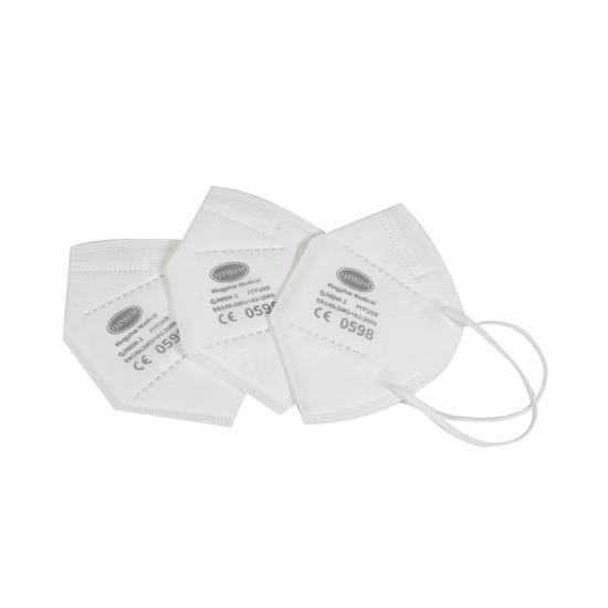 Mascarilla protectora desechable FFP2 plegable de 5 capas para protección respiratoria