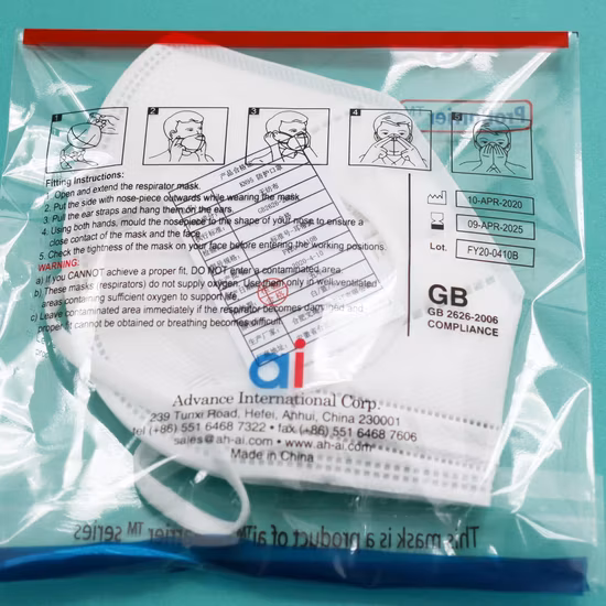 Máscara desechable Kn95mask con negro y color personalizado Factory KN95 Mascarilla Non-Woven 5ply Masks